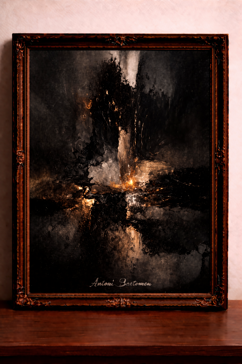 Abstract elegance with ornate frame