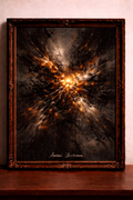 Explosion of fiery light and color
