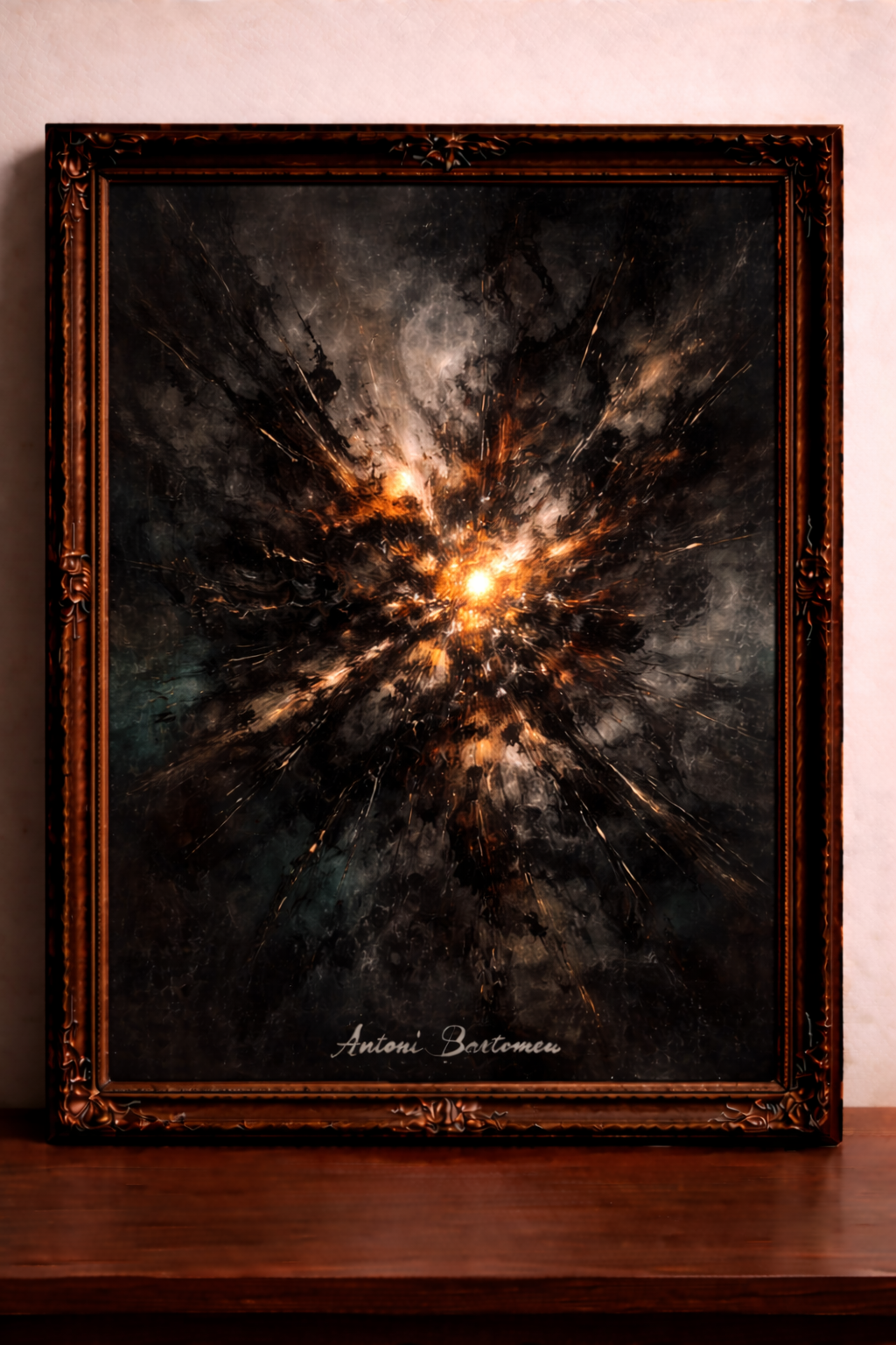 Explosion of light in darkness