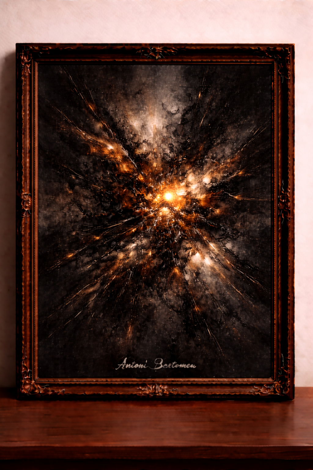 Explosive chaos in an ornate frame