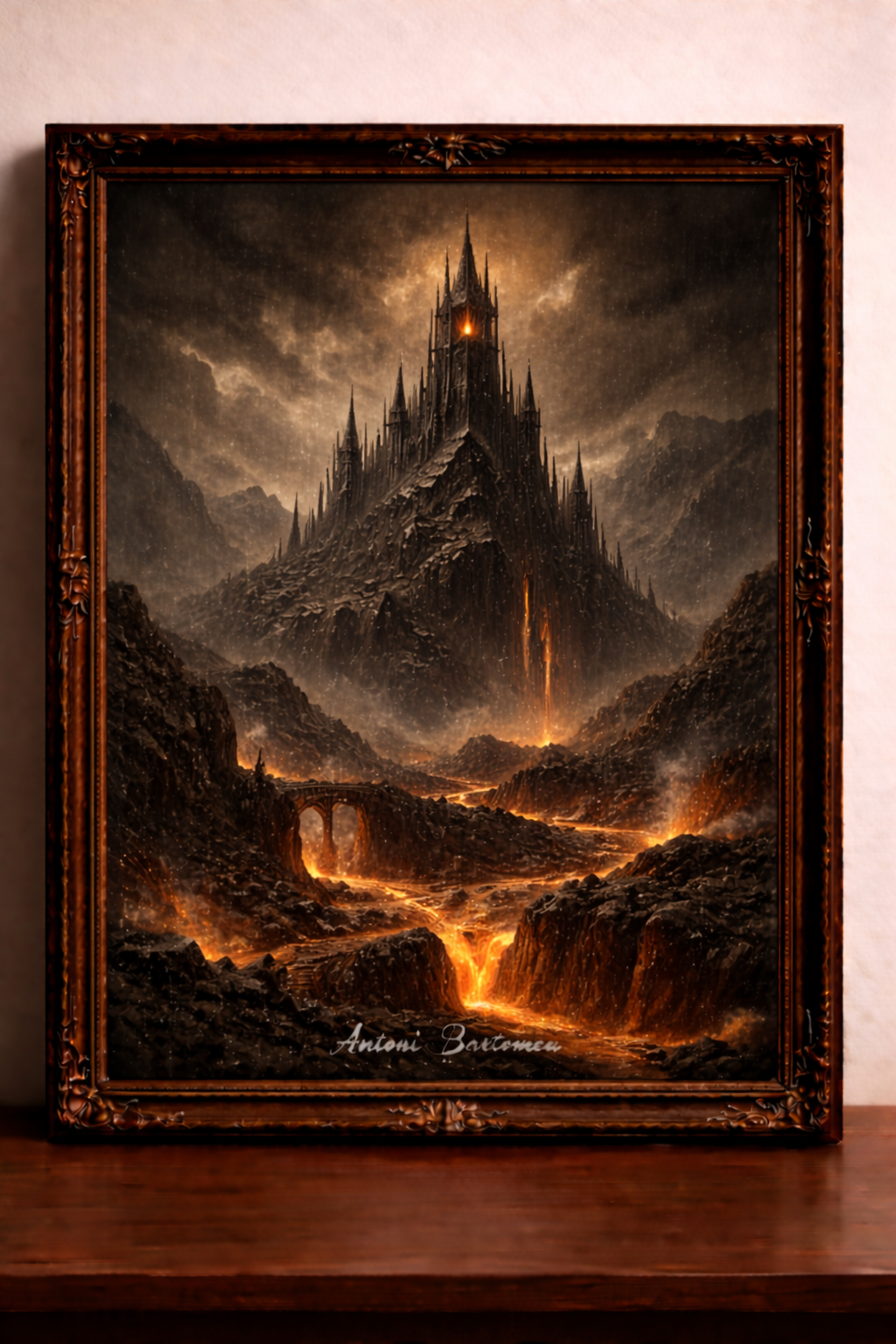 Forteresse noire sur terre brûlée